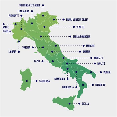 Mappa che evidenzia le differenze di costo assicurativo per regione in Italia