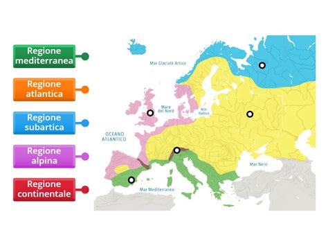 Mappa delle zone ambientali in Europa