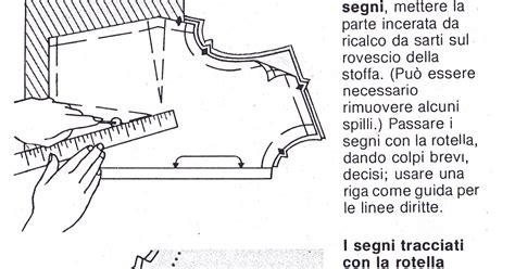 Marcatura della posizione dell'asola sul tessuto