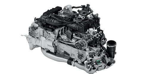 Diagramma del motore boxer 3.6 litri con turbocompressore elettrico T-Hybrid