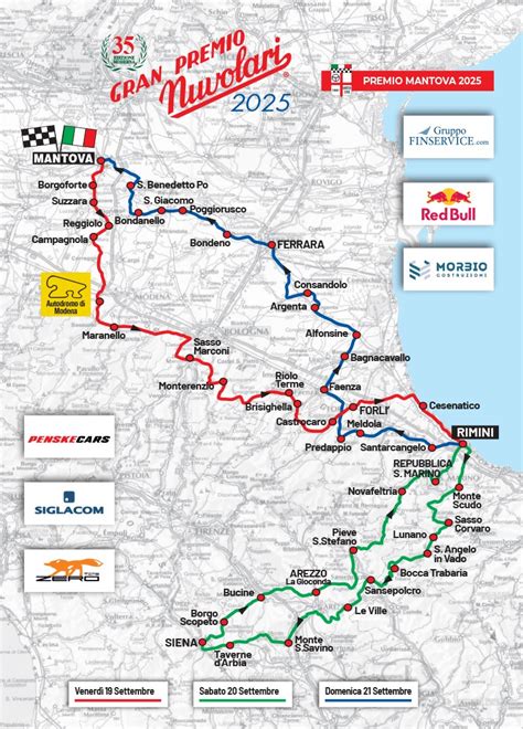 Mappa del percorso del Gran Premio Nuvolari