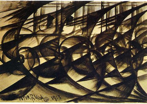 Giacomo Balla, Automobile in corsa: studio dinamico del movimento automobilistico all'inizio del Novecento