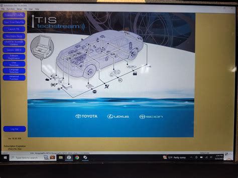Interfaccia del software diagnostico GTS