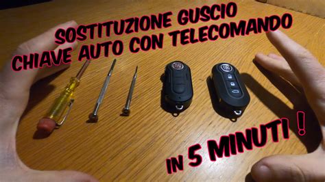 Illustrazione degli attrezzi necessari per la sostituzione del guscio chiave