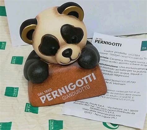 Portachiavi Thun Panda in ceramica