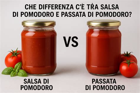 Schema delle differenze tra passata, salsa e sugo di pomodoro