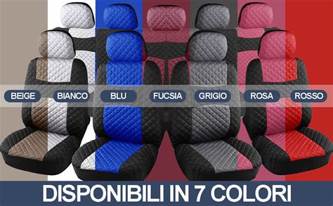 Campionario tessuti e colori per coprisedili auto