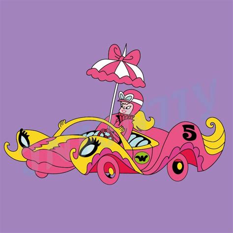 Penelope Pitstop che si sistema il trucco mentre guida il suo Vezzoso Coupé