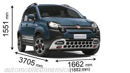 Dimensioni esterne della Fiat Panda 4x4