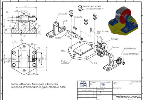 Disegno tecnico di una macchina perforatrice