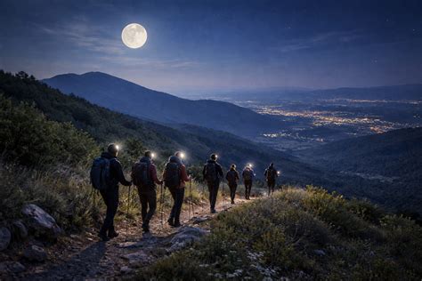 Escursione notturna con luna piena sul Monte Stella