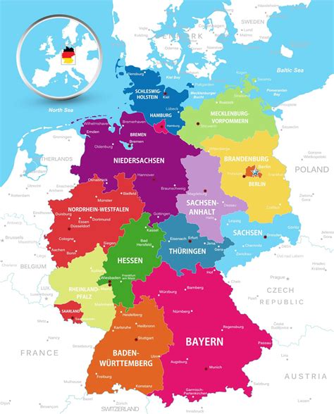 Mappa della Germania con punti che indicano le sedi di Oscar Car Rental