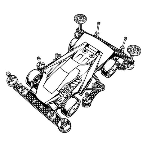 Mini 4WD car assembly diagram