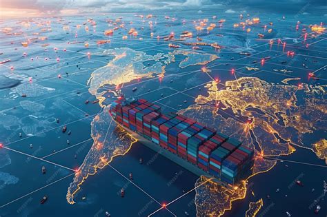 Global shipping routes for commercial vehicles