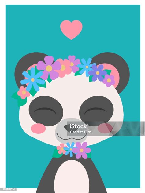 Panda gigante in stile cartone animato