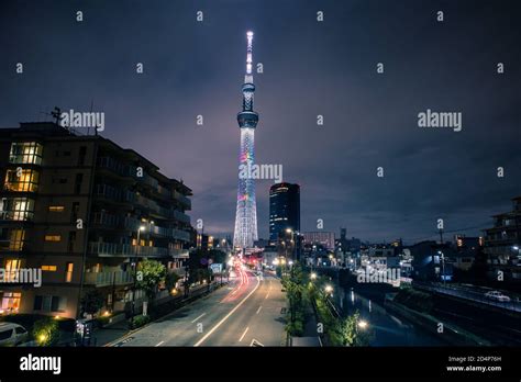 Vista notturna di Tokyo dalla Skytree