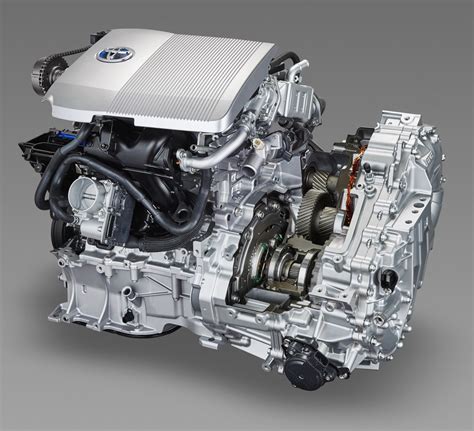 Cutaway view of a Toyota Hybrid engine