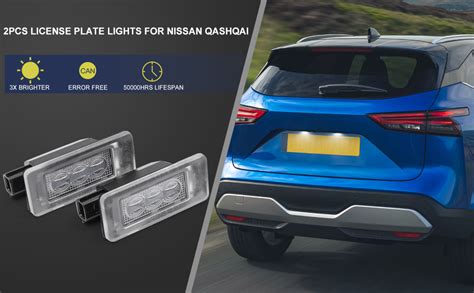 Luce targa posteriore a LED per Nissan Qashqai J11