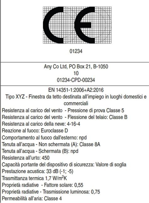 etichetta airbag con marchio CE