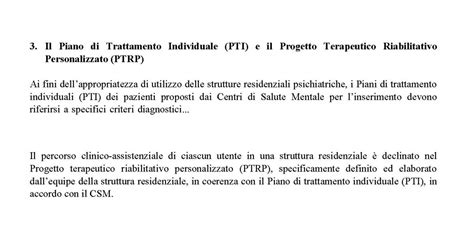 Dettaglio di un piano di trattamento personalizzato