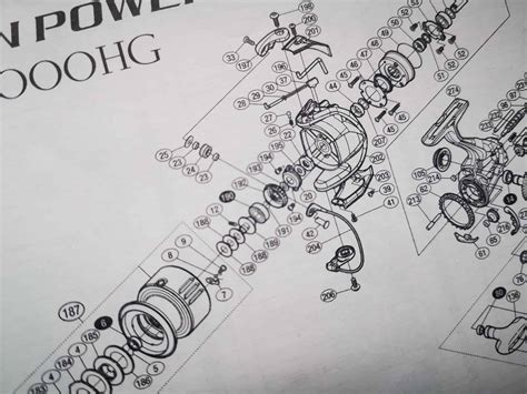 Disegno esploso mulinello da traina Okuma