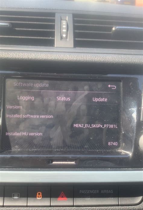 Interfaccia menu segreto Skoda