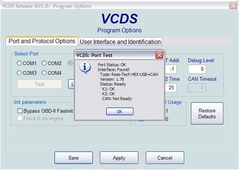 VCDS interface screenshot