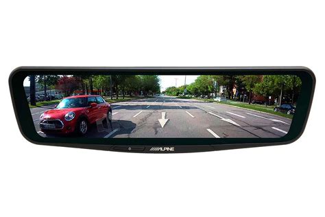 Schermata del menu di impostazioni di uno specchietto retrovisore digitale