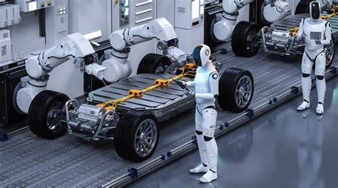 Fabbrica di automobili con robot
