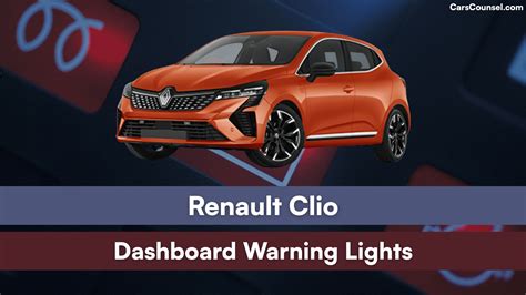 Renault Clio II dashboard with warning lights