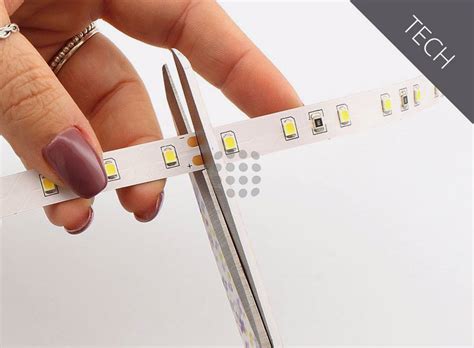 Sezione trasversale di una striscia LED