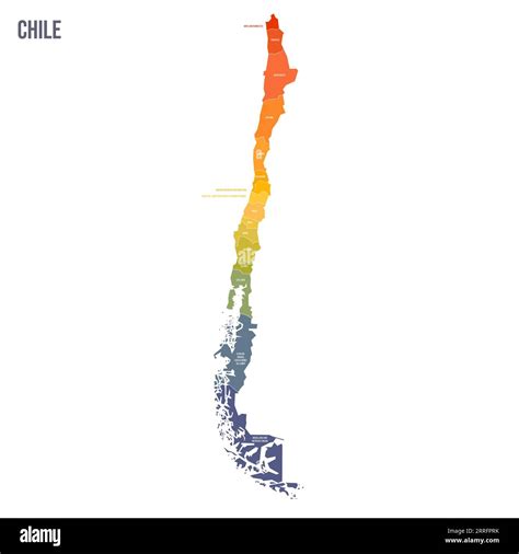 Mappa del Cile e delle regioni vinicole