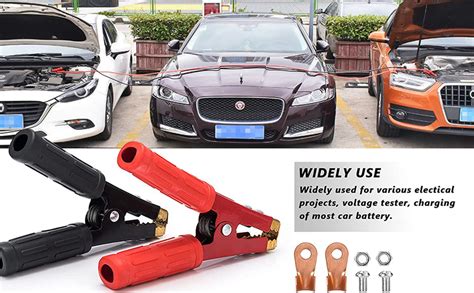 Batteria auto con cavi e pinze