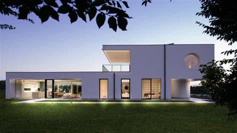 Villa moderna finlandese con ampie vetrate vista lago