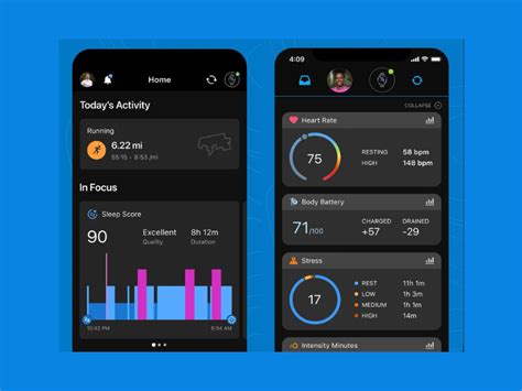 Schermata app Garmin Connect