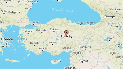 Mappa della Turchia che mostra la divisione tra Europa e Asia