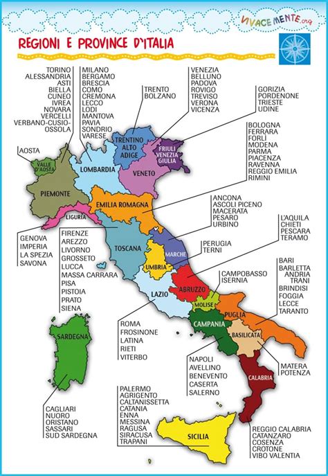 Mappa dell'Italia con indicazioni sulle riaperture regionali