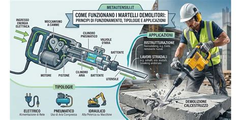 Infografica che mostra la gamma di applicazioni dei martelli demolitori Volvo