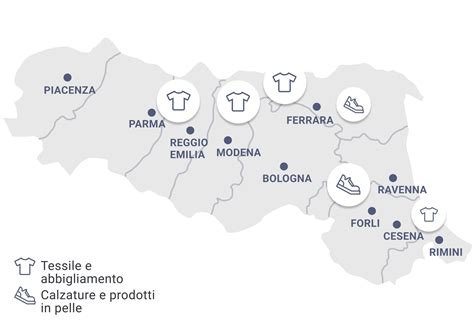 Mappa del distretto tessile varesino con evidenziate le specializzazioni