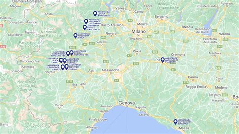 Mappa delle officine convenzionate