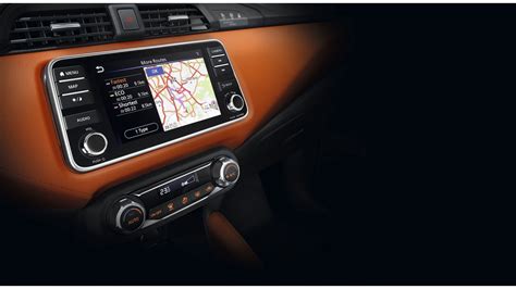 Schermo del sistema di infotainment della Nissan Micra
