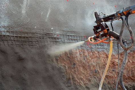 Applicazione di spritz beton in galleria
