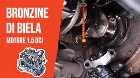 Motore Nissan Qashqai con evidenziate le bronzine di biella