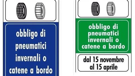 Segnale obbligo pneumatici invernali