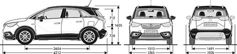 Dimensioni Opel Crossland X