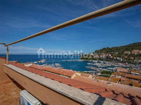 Vista panoramica di Porto Santo Stefano con il porto e le barche