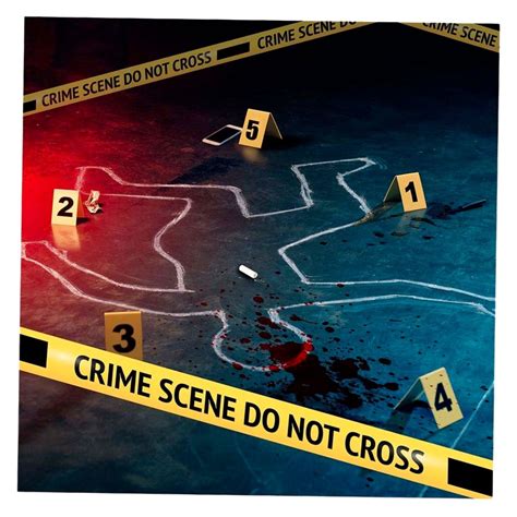 Rappresentazione di una scena del crimine con elementi di mistero