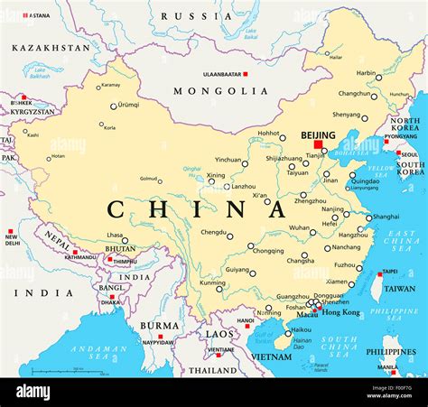 Cartina della Cina con Wuhan evidenziata