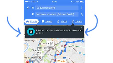 Schermata di Google Maps con luoghi preferiti salvati su computer