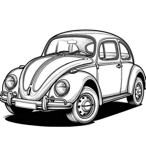 Disegno a matita di un'auto d'epoca